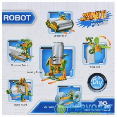 Same Toy Робот-конструктор - Экобот 6 в 1 на солнечной батарее