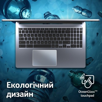 Ноутбук Acer Chromebook CB315-4H 15&quot; FHD IPS, Intel P N6000, 8GB, F128GB, UMA, ChromeOS, сріблястий