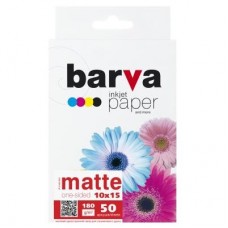 Папір BARVA 10x15,180 g/m2, matt, 50арк (A180-254) Папір BARVA 10x15,180 g/m2, matt, 50арк (A180-254)