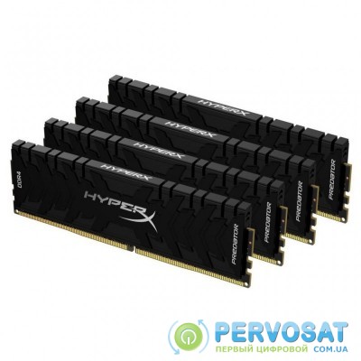 Модуль памяти для компьютера DDR4 128GB (4x32GB) 3200 MHz HyperX Predator Black Kingston (HX432C16PB3K4/128)