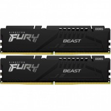 Модуль пам'яті для комп'ютера DDR5 32GB (2x16GB) 4800 MHz Beast Black Kingston Fury (ex.HyperX) (KF548C38BBK2-32)