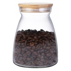 Банка для зберігання Ardesto Fresh Hourglass 700 мл, скло, бамбук Банка для зберігання Ardesto Fresh Hourglass 700 мл, скло, бамбук