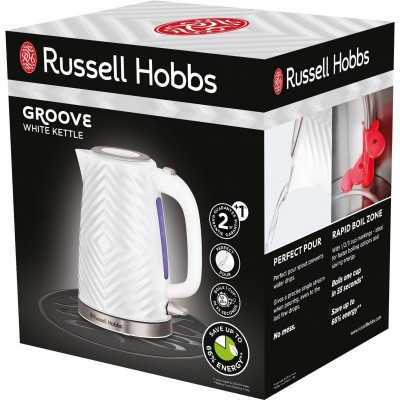 Електрочайник Russell Hobbs 26381-70 Groove, білий