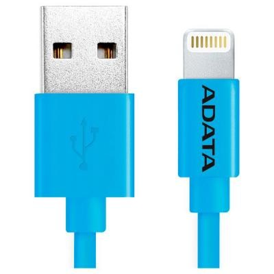 Дата кабель USB 2.0 AM to Lightning 1.0m MFI Blue ADATA (AMFIPL-100CM-CBL)