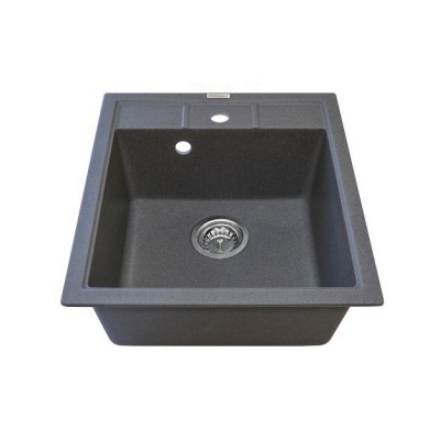 Мийка кухонна Adamant Brick, штучний камінь, квадрат, без крила, 460x515x200мм, чаша - 1, врізна, сірий Мийка кухонна Adamant Brick, штучний камінь, квадрат, без крила, 460x515x200мм, чаша - 1, врізна, сірий