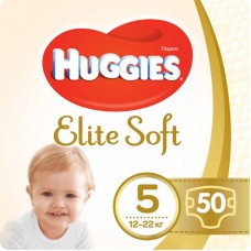 Підгузок Huggies Elite Soft 5 (12-22 кг) 50 шт (5029053578132) Підгузок Huggies Elite Soft 5 (12-22 кг) 50 шт (5029053578132)
