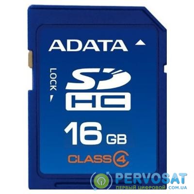 Карта памяти A-DATA 16GB SDHC class 4 (ASDH16GCL4-R)