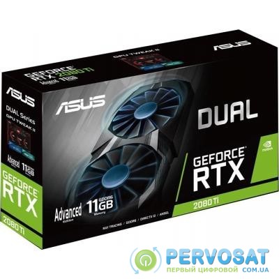 Видеокарта ASUS GeForce RTX2080 Ti 11Gb DUAL ADVANCED (DUAL-RTX2080TI-A11G)