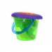 Same Toy Набор для игры с песком с Летающей тарелкой (зеленое ведро) (8 шт.)