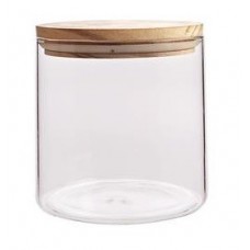 Банка для зберігання Ardesto Fresh, кругла, 540 мл, скло, бамбук Банка для зберігання Ardesto Fresh, кругла, 540 мл, скло, бамбук