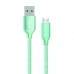 Дата кабель USB 2.0 AM to Micro 5P 1.0m mint ColorWay (CW-CBUM002-MT)