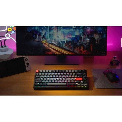 Клавіатура механічна Lemokey  P1 Pro 84Key, Keychron Super Banana, WL/BT/USB-A, QMK/VIA, Hot-Swap, EN/UKR, RGB,  Knob, Carbon Black
