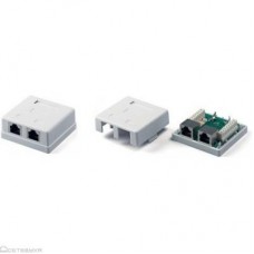 Розетка мережева Hypernet RJ45 x2 FTP 5e (MB-STP2) Розетка мережева Hypernet RJ45 x2 FTP 5e (MB-STP2)