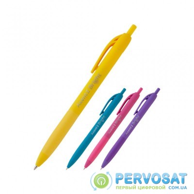 Ручка шариковая Axent Bright автоматическая Синяя 0.7 мм (AB1079-02-A)