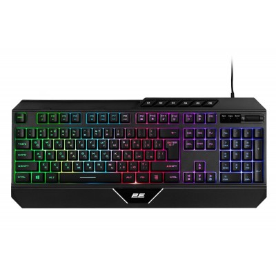 Клавіатура мембранна 2E GAMING KG315 110key, USB-A, EN/UA, RGB, чорний