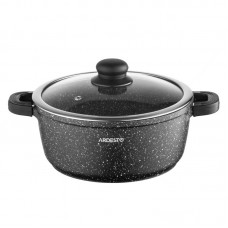 Каструля зі скляною кришкою Ardesto Gemini Anzio, 3.1л, алюміній, чорний Каструля зі скляною кришкою Ardesto Gemini Anzio, 3.1л, алюміній, чорний