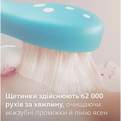 Щітка зубна електр. Philips, Sonicare For Kids, 62т. колив/хв, насадок-2, фіолетовий Щітка зубна електр. Philips, Sonicare For Kids, 62т. колив/хв, насадок-2, фіолетовий