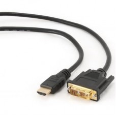 Кабель мультимедійний HDMI to DVI 18+1pin M, 7.5m Cablexpert (CC-HDMI-DVI-7.5MC) Кабель мультимедійний HDMI to DVI 18+1pin M, 7.5m Cablexpert (CC-HDMI-DVI-7.5MC)