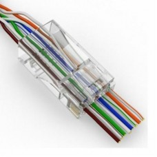 Конектор RJ45 cat.5e, наскрізні отвори, 50 шт Merlion (10565) Конектор RJ45 cat.5e, наскрізні отвори, 50 шт Merlion (10565)