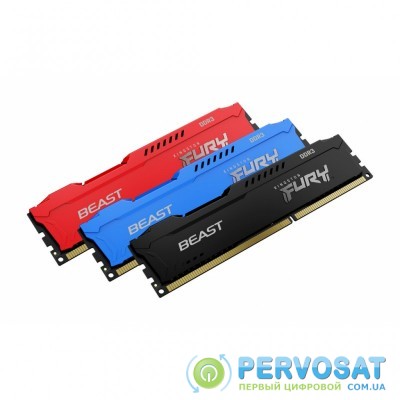 Модуль памяти для компьютера DDR3 4GB 1866 MHz Fury Beast Red HyperX (Kingston Fury) (KF318C10BR/4)