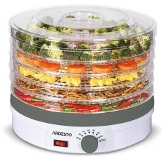 Сушка для продуктів Ardesto FDB-5320 - 245Вт/ 5 піддонів вис. 3см/ діаметр 32см/ рег. темп./ біла Сушка для продуктів Ardesto FDB-5320 - 245Вт/ 5 піддонів вис. 3см/ діаметр 32см/ рег. темп./ біла