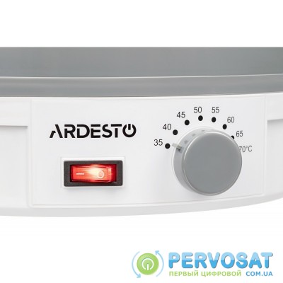Сушка для продуктів Ardesto FDB-5320 - 245Вт/ 5 піддонів вис. 3см/ діаметр 32см/ рег. темп./ біла