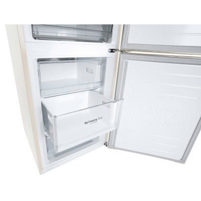 Холодильник LG з нижн. мороз., 186x60х68, холод.відд.-234л, мороз.відд.-107л, 2дв., А+, NF, інв., диспл внутр., зона св-ті, бежевий