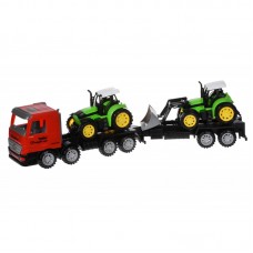 Машинка енерціонная Same Toy Super Combination Тягач червоний з трактором і бульдозером 98-90Ut-1