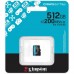 Карта пам'яті Kingston microSD  512GB C10 UHS-I U3 A2 V30 R200/W160MB/s
