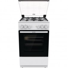 Плита Gorenje комбінована, 62л, 50x60см, газ-контроль, емальовані, білий