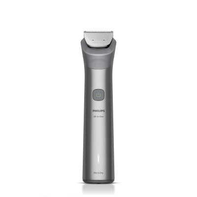 Тример Philips Series 5000, для бороди, голови та тіла, насадок-10, сталь, сірий