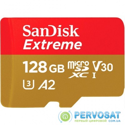 Карта памяти SANDISK 128GB microSD class 10 UHS-I U3 V30 A2 Extreme Mobile Gaming (SDSQXA1-128G-GN6GN)