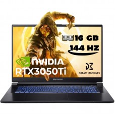 Ноутбук Dream Machines RG3050Ti-17 17.3FHD IPS, Intel i7-12700H, 32GB, F1TB, NVD3050Ti-4, DOS, чорний Ноутбук Dream Machines RG3050Ti-17 17.3FHD IPS, Intel i7-12700H, 32GB, F1TB, NVD3050Ti-4, DOS, чорний
