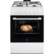 Плита Electrolux комбінована 3 газ + 1 електро, 57л, 60x60см, конвекція, білий Плита Electrolux комбінована 3 газ + 1 електро, 57л, 60x60см, конвекція, білий