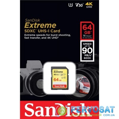 SanDisk EXTREME SD UHS-I U3[SDSDXV6-064G-GNCIN]