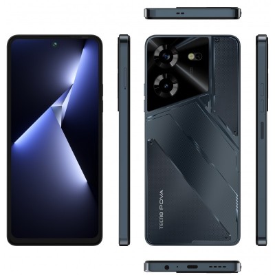 Смартфон TECNO POVA 5 (LH7n) 6.78" 8/256GB, 2SIM, 6000mAh, Mecha Black