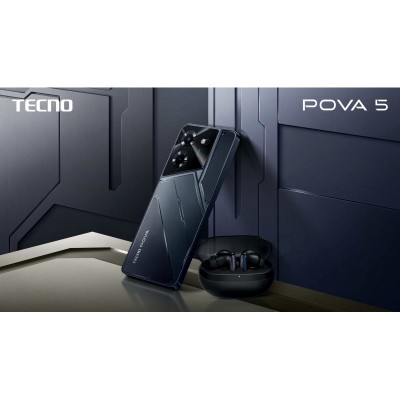 Смартфон TECNO POVA 5 (LH7n) 6.78" 8/256GB, 2SIM, 6000mAh, Mecha Black