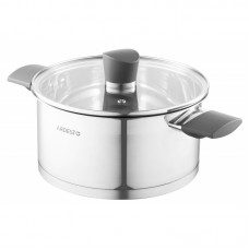 Каструля зі скляною кришкою Ardesto Gemini Trento, 3л, нержавіюча сталь, бакеліт Каструля зі скляною кришкою Ardesto Gemini Trento, 3л, нержавіюча сталь, бакеліт