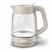 Електрочайник Tefal Morning Glass Kettle, 1.7л, скло, з підсвіткою, бежевий