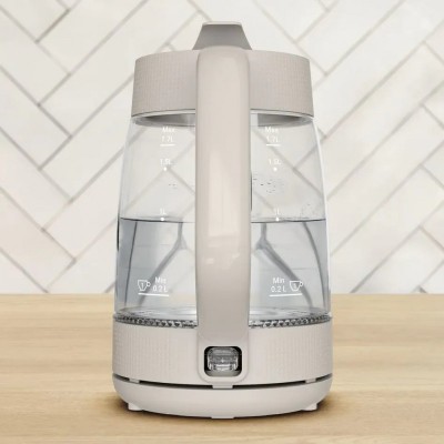 Електрочайник Tefal Morning Glass Kettle, 1.7л, скло, з підсвіткою, бежевий