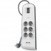 Подовжувач-фільтр мережевий Belkin 6хТип F, 3x1.5мм кв, 16А, 2xUSB-A 2.4A, з захистом від перенапруги, 2м, білий