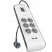 Подовжувач-фільтр мережевий Belkin 6хТип F, 3x1.5мм кв, 16А, 2xUSB-A 2.4A, з захистом від перенапруги, 2м, білий