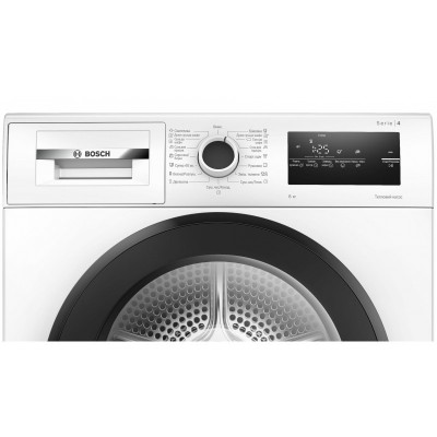 Сушильна машина Bosch тепловий насос, 8кг, A++, 61см, дисплей, білий