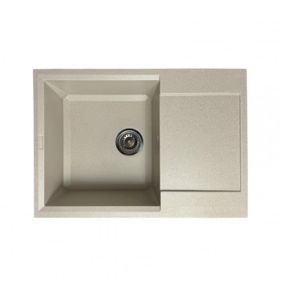 Набір кухонний Adamant Horizon Medium, штучний камінь, прямокут., з крилом, 700х500х230мм, чаша - 1, врізна, Avena + змішувач та дозатор