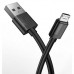 Дата кабель USB 2.0 AM to Micro 5P 1.2m Nets T-M801 Black PURIDEA (T-M801 black)