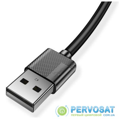 Дата кабель USB 2.0 AM to Micro 5P 1.2m Nets T-M801 Black PURIDEA (T-M801 black)