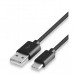 Зарядное устройство Florence 1USB QC 3.0 + Type-C cable Black (FL-1050-KT)