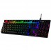 Клавіатура механічна HyperX Alloy Origins PBT, 104key, Aqua, USB-A, ENG/RU, RGB, чорний