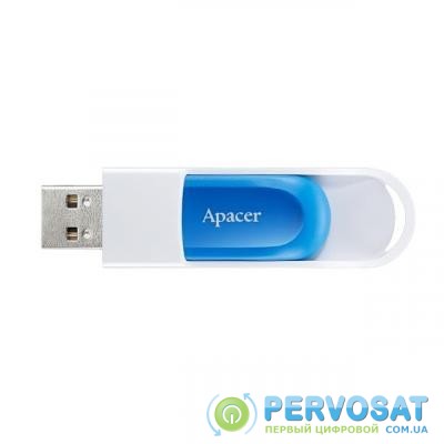 USB флеш накопитель Apacer 32GB AH23A White USB 2.0 (AP32GAH23AW-1)