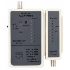 Тестер кабельний RJ-45 + BNC Merlion (ST-248BNC) Тестер кабельний RJ-45 + BNC Merlion (ST-248BNC)